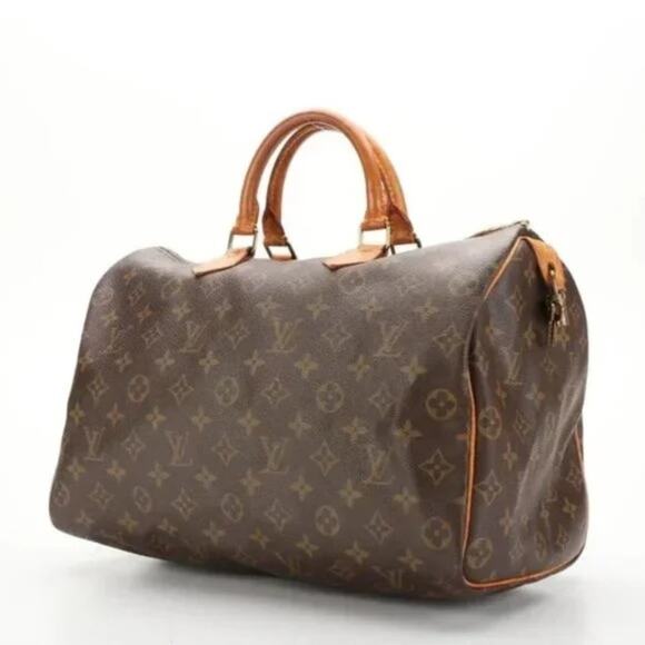 LOUIS VUITTON Iconic Speedy 35 Handbag in Monogram Canvas Authentic - Picture 3 of 9